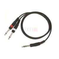 Câble Insert Audio YPP2010 – Jack TRS 6,35 mm vers 2 Jack TS Mono 6,35 mm pour Console et Processeur d’Effets