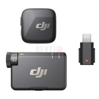 DJI Mic Mini (1 TX + 1 RX ) + Adaptateur pour Iphone (Lightning), Ultra-léger, Audio de HQ, 48 h d’Utilisation, Annulation du Bruit, Limite Auto-Microphone Sans Fil