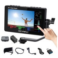 FEELWORLD F5 PROX Moniteur Caméra 5.5" Tactile 1600nit 4K HDMI avec 3D LUT + Batterie F750 + Sacoche