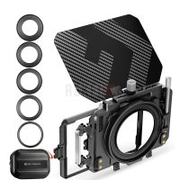 K&F Concept Matte Box avec 2 Plateaux Pour Filtres 4"x5.65" + 5 Bagues 67-95mm – Pare-soleil Cinéma pour Caméras & Objectifs Professionnels SKU.2180