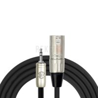 Kirlin AP-493PRL-06 BK – Câble XLR Mâle vers Mini-Jack 3,5 mm Stéréo 1,8 m pour Caméra, Enregistreur, Smartphone