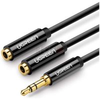 UGREEN Adaptateur Audio Jack 3,5mm Mâle vers Double Femelle 3,5MM – Splitter Casque et Enceinte pour Smartphone, PC, Tablette