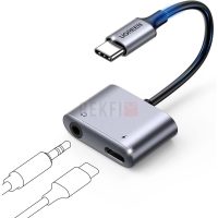 UGREEN Adaptateur USB-C vers Jack 3.5 mm + Charge Rapide 60W – Audio Hi-Res & Recharge Simultanée (CM231)