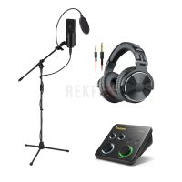 Pack Studio Complet Micro XLR Fifine K669C + Carte Son Maono PS22 Lite + Casque OneOdio PRO-10 – Microphone, Interface Audio, Monitoring