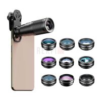 Apexel Kit Objectifs Smartphone 10 en 1 avec Téléobjectif 22x, Grand-Angle, Macro, Fisheye + Trépied et Étui de Transport Universel