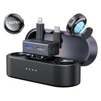 BOYA BOYALINK 3 – Micro Cravate Sans Fil Tout-en-Un pour Appareil Photo, iPhone & Android, Réduction de Bruit AI, 30h d’Autonomie, Portée 300m
