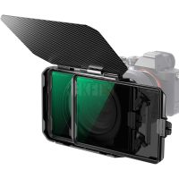 K&F CONCEPT Matte Box et Filtre Carré ND4 + ND32 avec 2 Plateaux de Filtre 4"x5.65" et 5 Bagues Adaptateurs 67/72/77/82/95mm