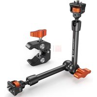 K&F Concept Bras Magique 11" avec Pince Super Clamp et Filetage 1/4", Support Articulé 360° pour Moniteur, Caméra, Lumière LED, Microphone et Trépied Vidéo MS33