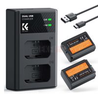 K&F Concept LP-E17 – Kit 2 Batteries Rechargeables + Chargeur Double USB pour Canon EOS RP, Rebel, T8i, T7i, SL3, M6, 200D, 750D, 800D, 77D, 8000D
