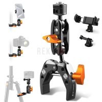 K&F Concept MS13 – Bras Magique avec Super Clamp et Rotule 360°, Support Universel pour Appareil Photo, Smartphone, GoPro, Caméra d’Action, Micro et Lumière LED