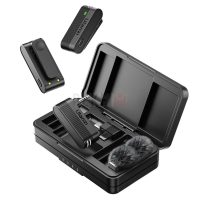 ULANZI A100 – Micro-Cravate Sans Fil Type-C (2 Émetteurs + 1 Récepteur) avec Réduction du Bruit AI, Fixation Magnétique, Plug & Play pour iPhone, Android, Caméra et Vlog Professionnel