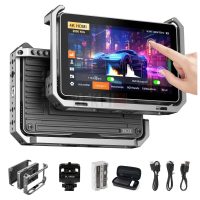 Viltrox DC-X2 – Moniteur Vidéo de Terrain 6" Tactile Full HD 2000 nits 4K HDMI avec Cage, Batterie et Pare-Soleil pour Caméras Sony, Canon, Nikon, Fuji, Blackmagic