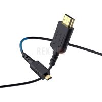 FEELWORLD Câble Ultra Thin 4K Micro HDMI vers HDMI – Câble HDMI 2.0 Haute Vitesse 18 Gbps, Ultra Fin 2,5 mm, Compatible 4K@60Hz, HDR et 3D Pour Moniteur - 45 cm