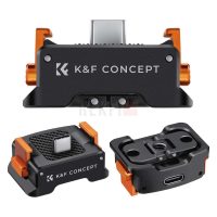 K&F Concept Support Adaptateur de Charge avec Plateau Rapide en L pour DJI Osmo Pocket 3 – Support Magnétique en T, Fixation Universelle et Recharge Type-C (SKU.2283)