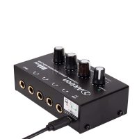 Alctron HA4 PLUS – Amplificateur casque mini 4 canaux pour studio, podcast et streaming
