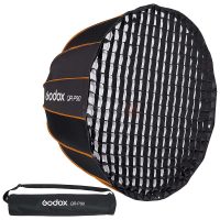Godox QR-P90 – Softbox parabolique 90 cm avec Grille en Nid d'abeille à ouverture rapide Monture Bowens