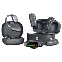 Hollyland Lark Max 2 Combo Ultimate – Système micro-cravate sans fil 32 bits, Réduction du Bruit IA avec écouteurs OWS pour iPhone, Android et caméras