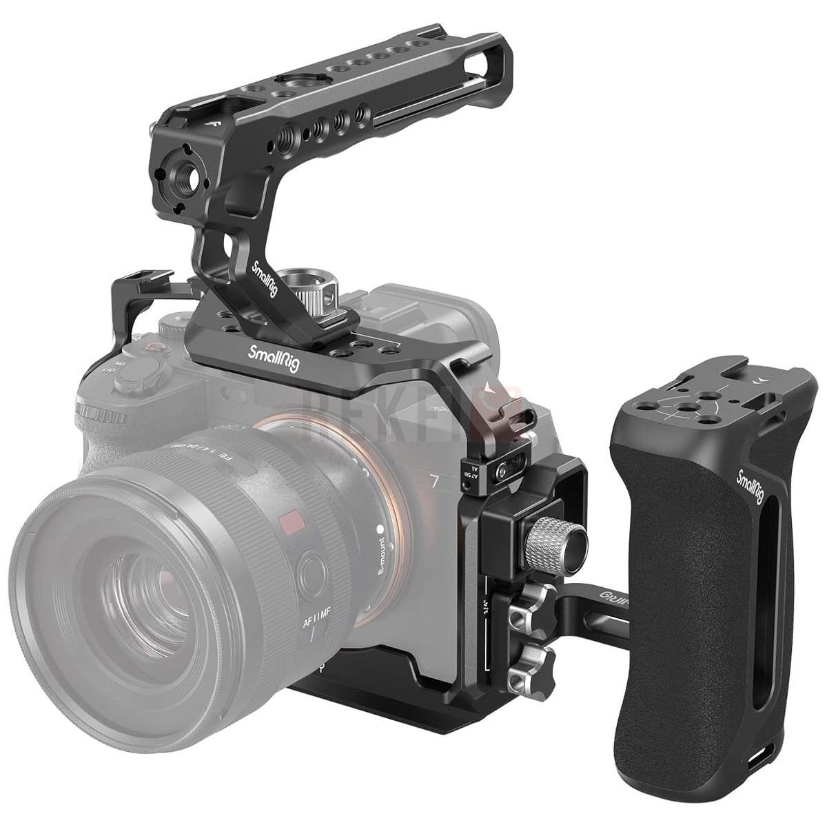 SmallRig 3669C – Kit Cage Complet pour Sony A7 IV / A7R V / A7S III avec Poignée Supérieure et Latérale, Serre-câble HDMI
