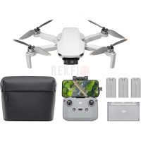 DJI Mini 4K Fly More Bundle – Drone caméra 4K UHD ultra-léger pour voyage et création de contenu, Trois Batteries, Temps de Vol max. de 93 min, C0, QuickShots