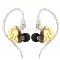 KZ ZSN Pro X 1DD+1BA Écouteurs intra-auriculaires hybrides à armatures équilibrées, Basses Riches en métal - OR