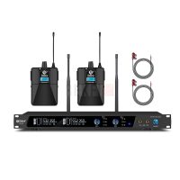 D Debra Audio PRO ER-202 – Système de monitoring in-ear sans fil UHF double canal, 530-580 MHz, 2×100 canaux, latence <3ms, SNR >96 dB pour la scène, le studio et le groupe