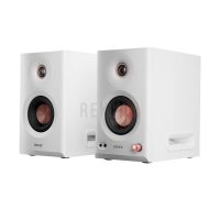 Edifier MR5 Blanc – Paire de moniteurs de studio actifs 3 voies 110W Hi-Res avec LDAC 24bits/96kHz, XLR, TRS, RCA, EQ + régulateur, et application ConneX