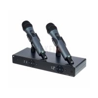 Sennheiser XSW 1-825 Dual A-Band – Système double micro sans fil vocal avec 2 emetteurs main et récepteur double diversité pour scène et événement
