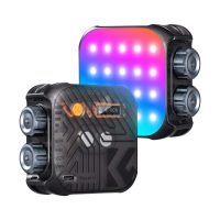 K&F Concept KF34.036 – Lampe vidéo RGB portable 360°, 60 LED, CRI 96+, 2500K-9900K, 21 effets lumineux, batterie 2000mAh, écran LCD pour le vlogging et la photographie mobile