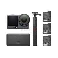 DJI Osmo Action 6 Adventure Combo – Caméra d'action capteur carré 1/1,1" 4K/120fps, ouverture variable f/2-f/4, étanche 20m, 50Go de stockage intégré, mode Starburst