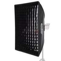 Godox SB-FW6090 – Softbox rectangulaire 60x90cm avec grille nid d'abeille et bague Bowens, nylon rip-stop, intérieur argenté pour la mode, le portrait et le produit