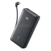 Anker Zolo Power Bank 20 000mAh 22,5W – Batterie externe avec câble USB-C intégré résistant 10 000 pliures, charge pass-through et technologie de recharge rapide