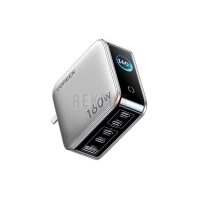 UGREEN Nexode Pro 160W Smart Display – Chargeur GaN 5 ports avec écran tactile rotatif, PD 3.1, charge MacBook Pro 16" à 56% en 30 minutes