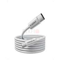 Anker Zolo Câble USB-C vers USB-C 240W (1,8m, Blanc) – Charge rapide PD 3.1, tressé anti-salissure, connecteur fin 5,8mm, résistant à 10 000 pliures
