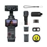 Insta360 Luna Ultra Creator Bundle (Cosmic Black) – Caméra gimbal 8K double objectif Leica avec poignée batterie, émetteur Mic Pro, objectif grand-angle et sac de transport
