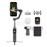 DJI Osmo Mobile 8P Creator Combo – Stabilisateur smartphone 3 axes avec micro sans fil DJI Mic Mini 2, Module Multifonctionnel 2, télécommande Osmo FrameTap et rotation 360° illimitée