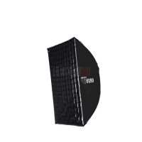 Triopo K3 60 × 90 cm avec grille – Softbox rectangulaire à montage rapide, monture Bowens, double diffusion intérieure et extérieure, grille nid d'abeille incluse